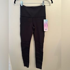 NWT Girls Ivivva by Lululemon Black Rhythmic Tight*High Low Tech Mesh Leggings